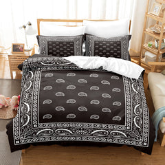 JazzHer 3pcs Bohemian Style Polyester Duvet Cover Set 3D Print Bedding Set, Soft Comfortable Paisley Duvet Cover