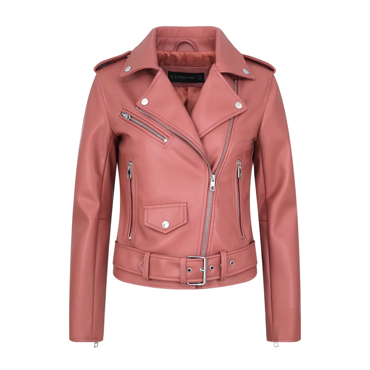 cold weather outfits JazzHer Trendy Motorcycle Style Genuine Leather Jacket Self-made Leather Coat Slimming Effect High Value For Money