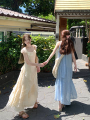 JazzHer 2025 Spring Elegant Vintage Midi Dress Women Casual Even Party Dress Female Outwear Korean Fashio Clothing Retro Y2k Dress Chic