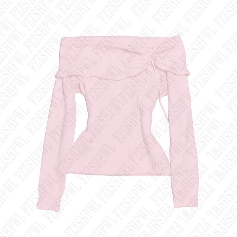 JazzHer Sweet Pink suit Aesthetic Cute Bow Sexy lace Long Sleeve Crop Tops Harajuku Emo Girls Y2K Mini Skirt Fashion women's Streetwear