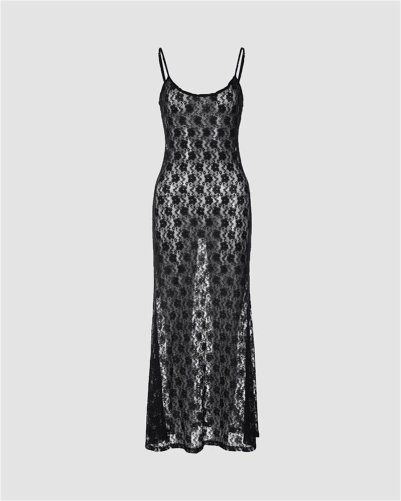 JazzHer Lace Perspective Cami Maxi Dress