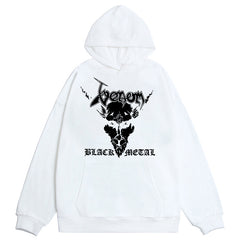 JazzHer Y2K Goth New black loose zipper hoodie men woman American cross head print street Harajuku oversized sweatshirt Y2K punk hoodie