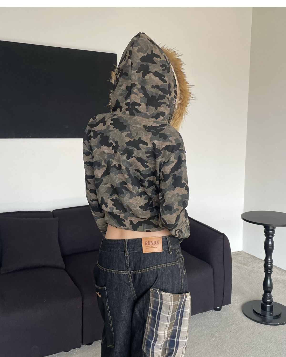 JazzHer Harajuku Zip Up Hoodie camouflage Long Sleeves Tops American Vintage Hoody Harajuku Kpop Punk Coats Top Women Y2k Grunge Hoodies