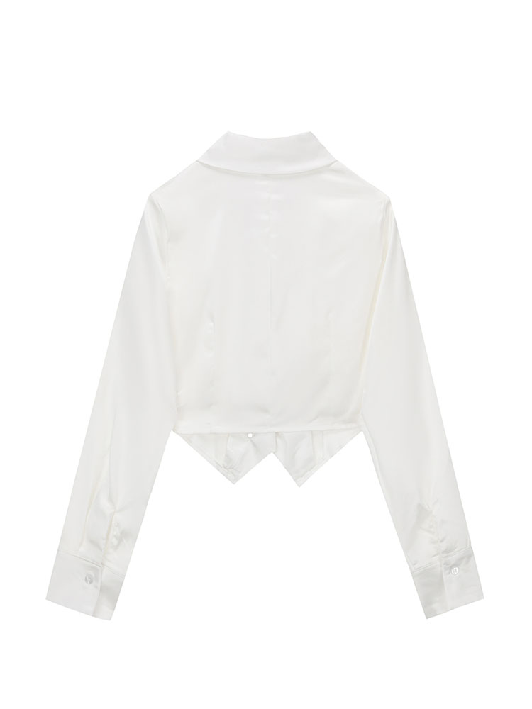 christmas outfit JazzHer Women's White Shirt Vintage Long Sleeve Single Breasted Loose Office Ladies Female Elegant Slim All-match Blouses Chic Top Short