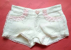 JazzHer Aesthetic Y2k Shorts Lace Pink Kawaii High waist Casual White Korea Pants Sweet Girl Slim Summer Sexy Short 2000s Women Clothing