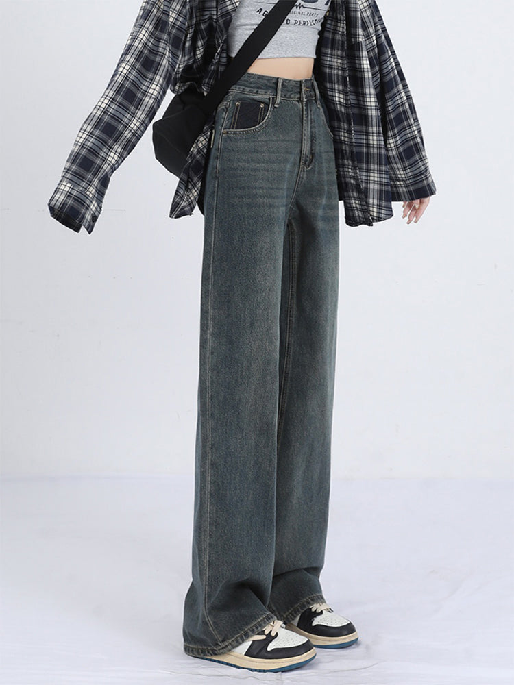 christmas outfit JazzHer Women's Baggy Grey Jeans Harajuku Denim Trousers Japanese 2000s Style Y2k 90s Vintage Oversize Jean Pants Trashy Clothes 2025