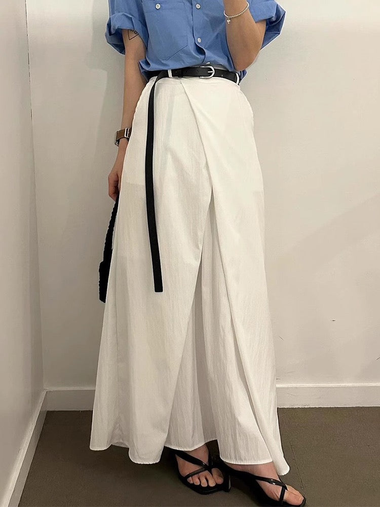 JazzHer High Waist Pleated Slim Skirt