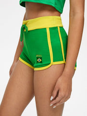 JazzHer 2024 New Brasil Color Block Shorts