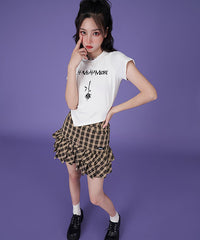 Jazzher 80'S Girl Plaid Frill Short Skirt