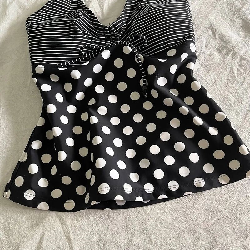 JazzHer Aesthetic Crop Top 2000s Women T shirt Kawaii Harajuku Slim Caims Sling Punk Streetwear Polka Dot Vintage Graphic Tank Tops Y2k