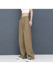 christmas outfit JazzHer Women's Coffee Pants Y2k Retro 90s Aesthetic Streetwear High Waist Baggy Trousers Harajuku Wide Pants Autumn 2000s Clothes 2025