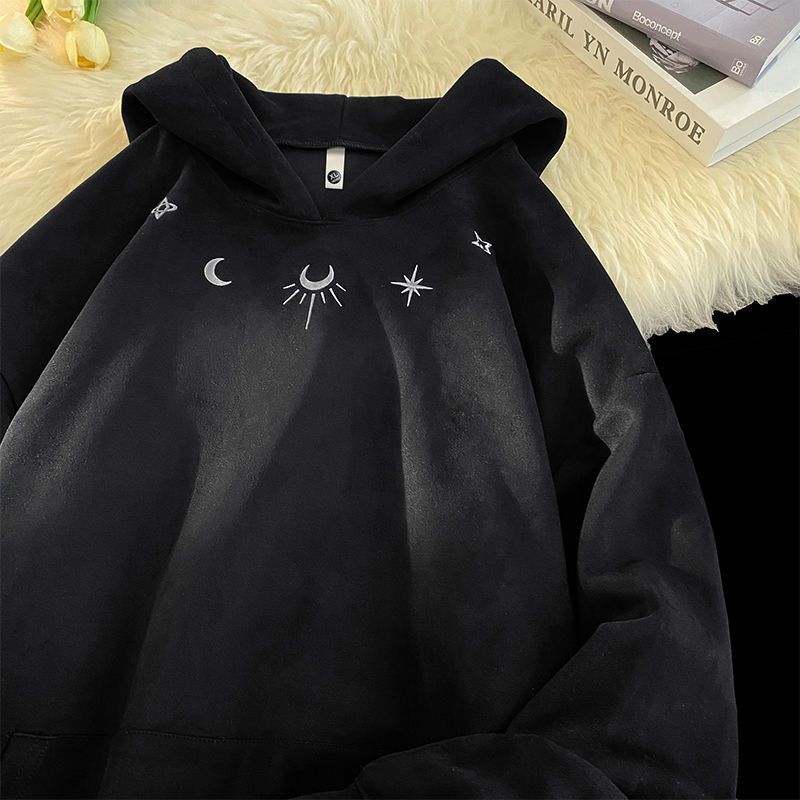 JazzHer Streetwear Hoodies for Women 2025 Ropa Mujer Chic Embroidery Hooded Y2k Tops Casual Thicked Vintage Sweatshirts Korean Clothes