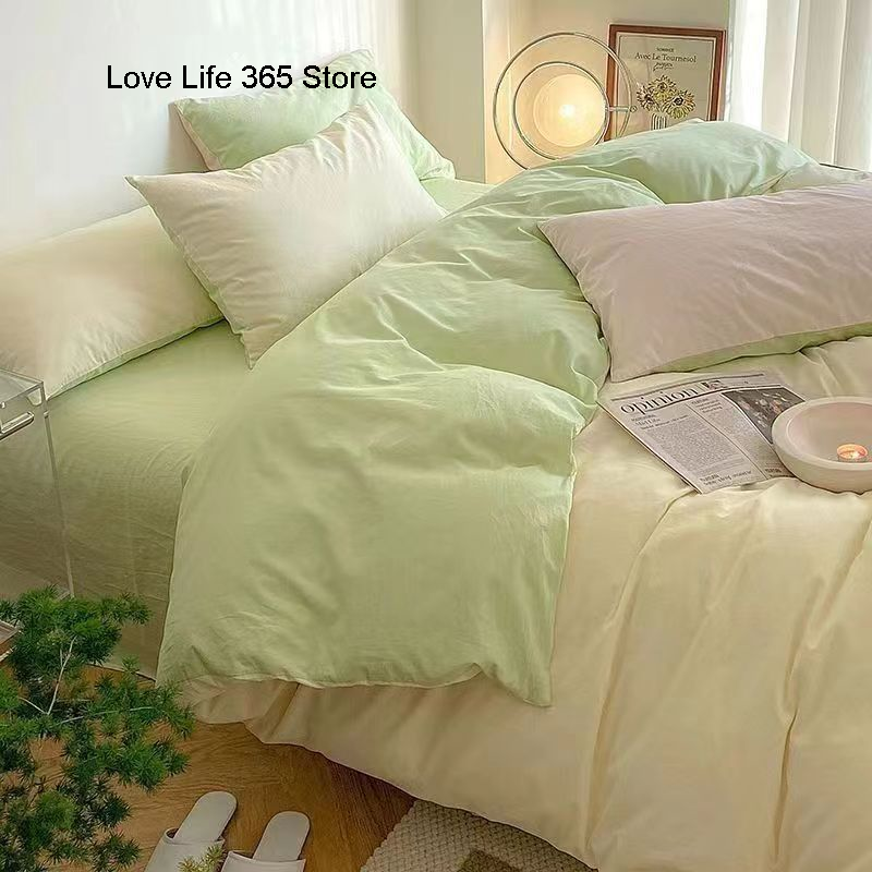 JazzHer Ins Cream Cherry Bedding Set Cartooon Fruit Duvet Cover Polyester high quality Linen Bedroom Decor Home Textile For Girls Kids