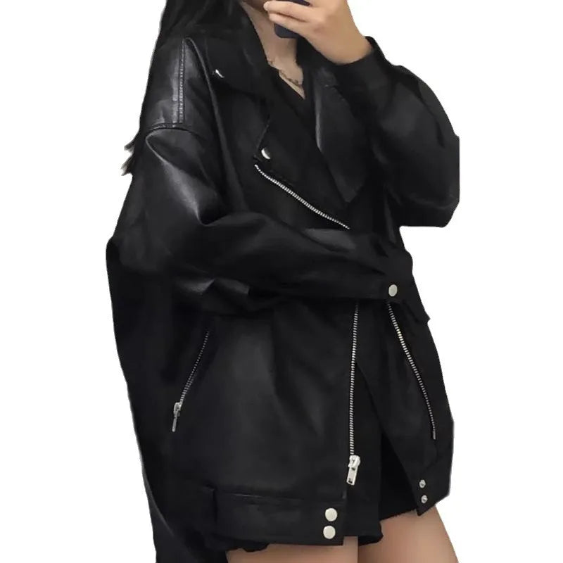 cold weather outfits JazzHer Maillard Leather Jacket Women's Autumn/winter Motorcycle Crop Top Black Cotton Thickened Vest Petite Size Fashion