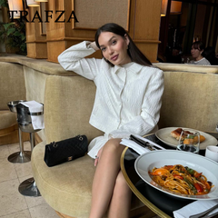 cold weather outfits JazzHer 2024 Spring Summer Casual Women Suits Fashion Elegant Turn-down Collar Solid Shirts+Chic Folds Ball Gown Loose Skirts