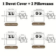 JazzHer 3pcs Fashion Duvet Cover Set, Sunflower Print Bedding Set With Zipper Closure, Soft Comfortable Duvet Cover