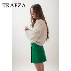 cold weather outfits JazzHer 2024 Spring Summer Casual Asymmetrical Women Skirts Fashion Vintage Solid High Waist Chic Mini Elegant Skirts