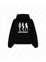 JazzHer Y2K hooded pullover sweatshirt Gothic hip-hop fashion street Harajuku Gothic retro geometric pattern print loose sweatshirt emo