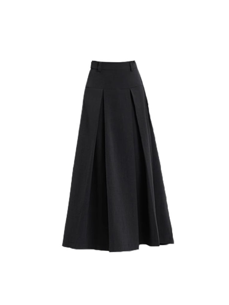 christmas outfit JazzHer Women Black Goth A-line Skirt Vintage Y2k Oversize Long Skirts Harajuku Aesthetic Elegant Korean Emo Skirt 2000s Clothes Summer