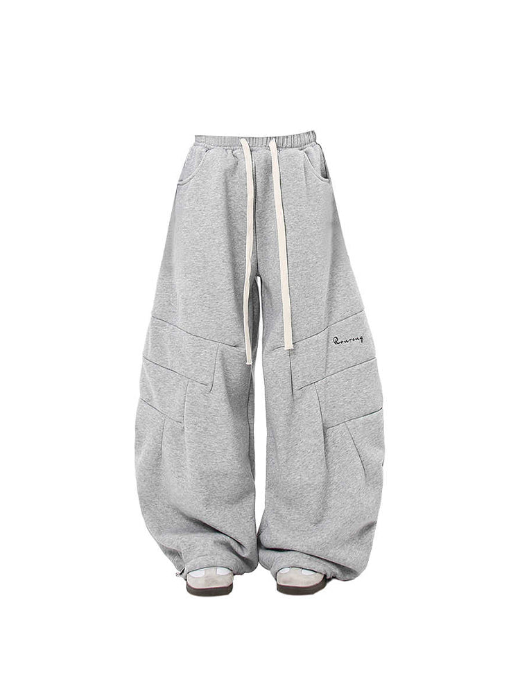 christmas outfit JazzHer Women's Grey Baggy Pants Vintage Y2k Pants Harajuku Japanese 2000s Style Oversize Sweatpants High Waist Trousers 2000s Clothes