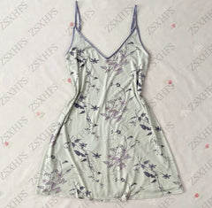 JazzHer Sexy Dress Summer Women Clothes Punk Slim High waist Harajuku Femme Dresses Flower Kpop Mini Dress Vintage 90s Korea Y2k Dresses