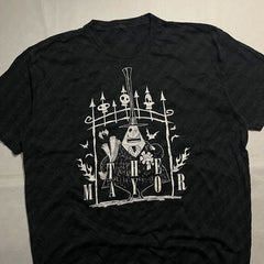 JazzHer 2000s affliction High Street Shirts women's Graphic Gothic Print  T Shirt Harajuku Gothic Round Neck Short Sleeve Tops New Y2k