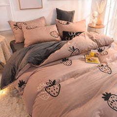 JazzHer Floral Bedding Set with Duvet Cover No Filling Flat Sheet with Pillowcases 2024 New Kids Queen Full Size Boys Girls Bed Linen