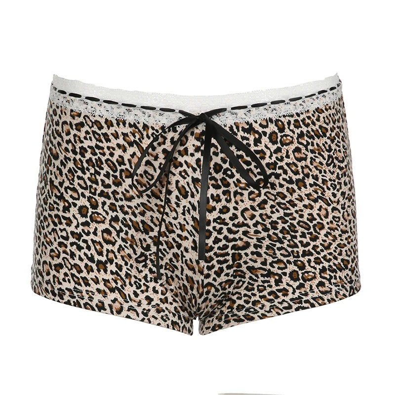 JazzHer Leopard Aeathetic Vintage Casual Shorts Y2K HIP HOP Gothic Rock Hot Shorts Sexy Cool Girl Summer Woman's Streetwear Hot Pants