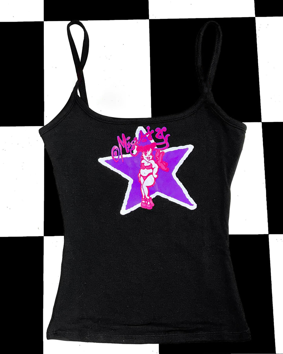 JazzHer Vintage Kawaii Y2k Girl print Cool Girl Aesthetic Harajuku Summer Baby Tee punk 90s Goth Slim Streetwear sleeveless tank top emo