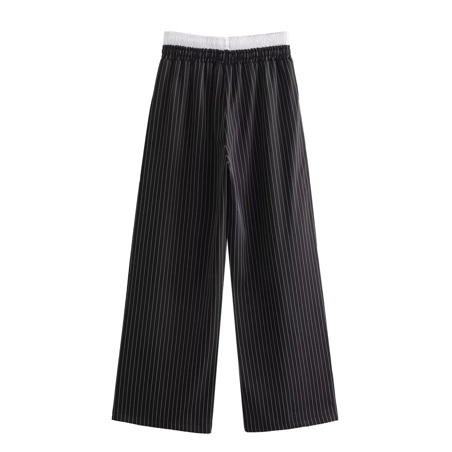 cold weather outfits JazzHer 2024 Spring Summer Casual Striped Women Pants Fashion Streetwear Folds Lace Up High Waist Oversized Chic Pants