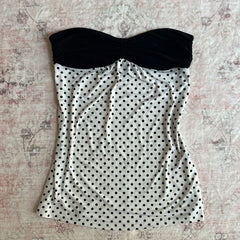 JazzHer Aesthetic T shirts Women Clothing Polka Dot Crop Top Vintage Sweet Girl Camis Tank Tops Punk Graphic Tees Grunge Sexy Y2k Sling