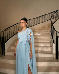 JazzHer Customized Exquisite Classic Chiffon Handmade Flower Draped A-line One-shoulder Long Dresses Bespoke Occasion Dresses Fashion (PRE-ORDER)