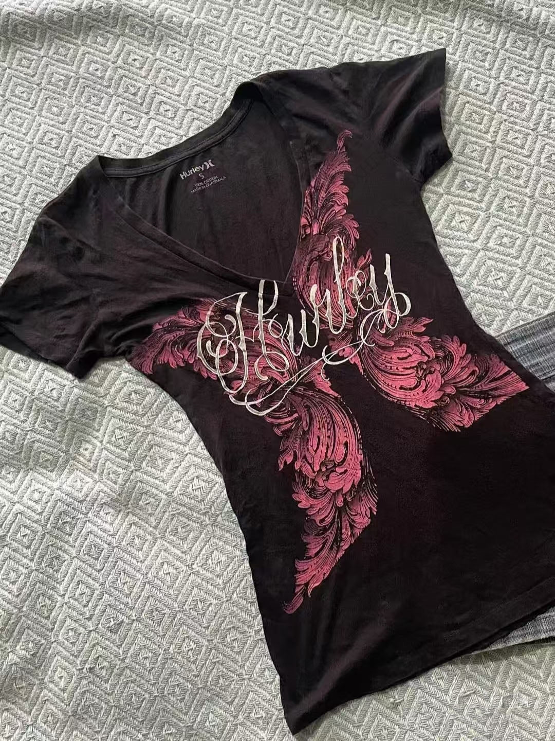 JazzHer Streetwear Women's T shirts Vintage Clothes 90s Gothic Punk Graphic Tees Femme Emo Grunge Girl Crop Top Y2k Aesthetic Clothing