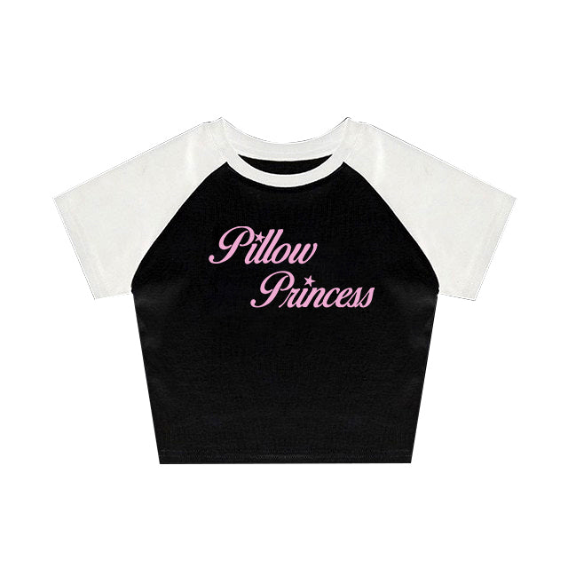 JazzHer Cute Streetwear Baby Tee Punk Letter Print Aesthetic Emo Girls Crop Tops Y2k Clothes Vintage Women's Sexy Slim Grunge T-shirt