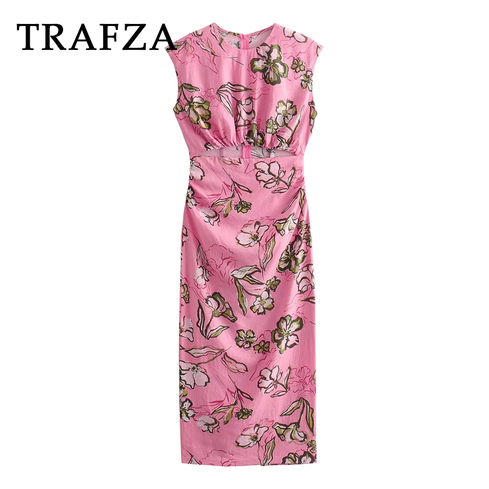 cold weather outfits JazzHer 2024 Spring Summer Sexy Women Print Flower Dresses Fashion Elegant O Neck Slim Hollow Out Pencil Dresses Chic Party Dress