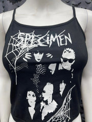 JazzHer Streetwear Hip Hop Woman Metal Rock Casual Vest Cool Punk Y2K Hot Retro Gothic Aesthetic Halter tops Grunge emo Old Hot Singlet