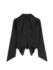 christmas outfit JazzHer Women Shirts Black Turn-down Collar Long Sleeve Loose Vintage Blouses Female Elegant Office Ladies Chic Jacquard Tunic Shirt Top