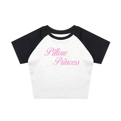 JazzHer Cute Streetwear Baby Tee Punk Letter Print Aesthetic Emo Girls Crop Tops Y2k Clothes Vintage Women's Sexy Slim Grunge T-shirt