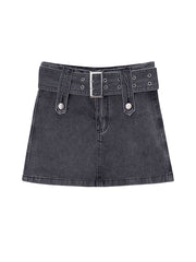 christmas outfit JazzHer Women Denim Shorts Skirt Vintage Streetwear A-line Jeans Skirts Casual All Match Female Slim Package Hip Mini Skirt 2025 Summer