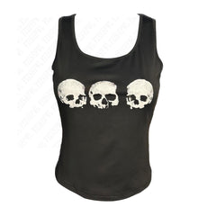 JazzHer Woman's Clothes emo Punk Tank tops Y2K Harajuku Print Classic Skull Goth Hot Grunge Sleeveless Rock Streetweart Vintage Singlet