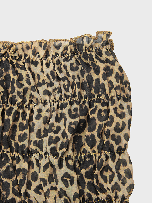 JazzHer 2024 New Chiffon Leopard Top With Pants Two-Piece Set