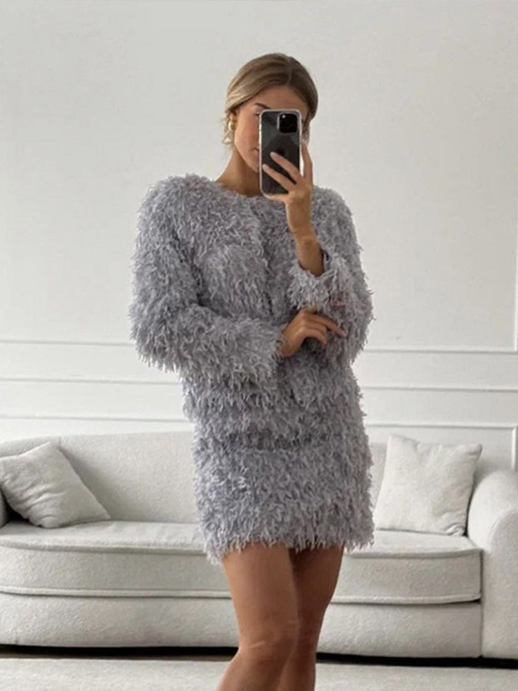 thanksgiving outfit JazzHer Tassel Coat Skirt Sets Women Solid Long Sleeve V Neck Top Slim High Waist Skirts 2024 Casual Autumn Winter Lady 2 Pieces Set