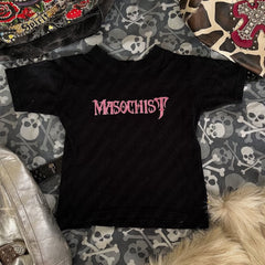 JazzHer 2025 Aesthetics Harajuku Letter Print Baby Tees Female Y2K Clothes Tops Women Tshirt Harajuku Retro Fashion Gothic Crop Top