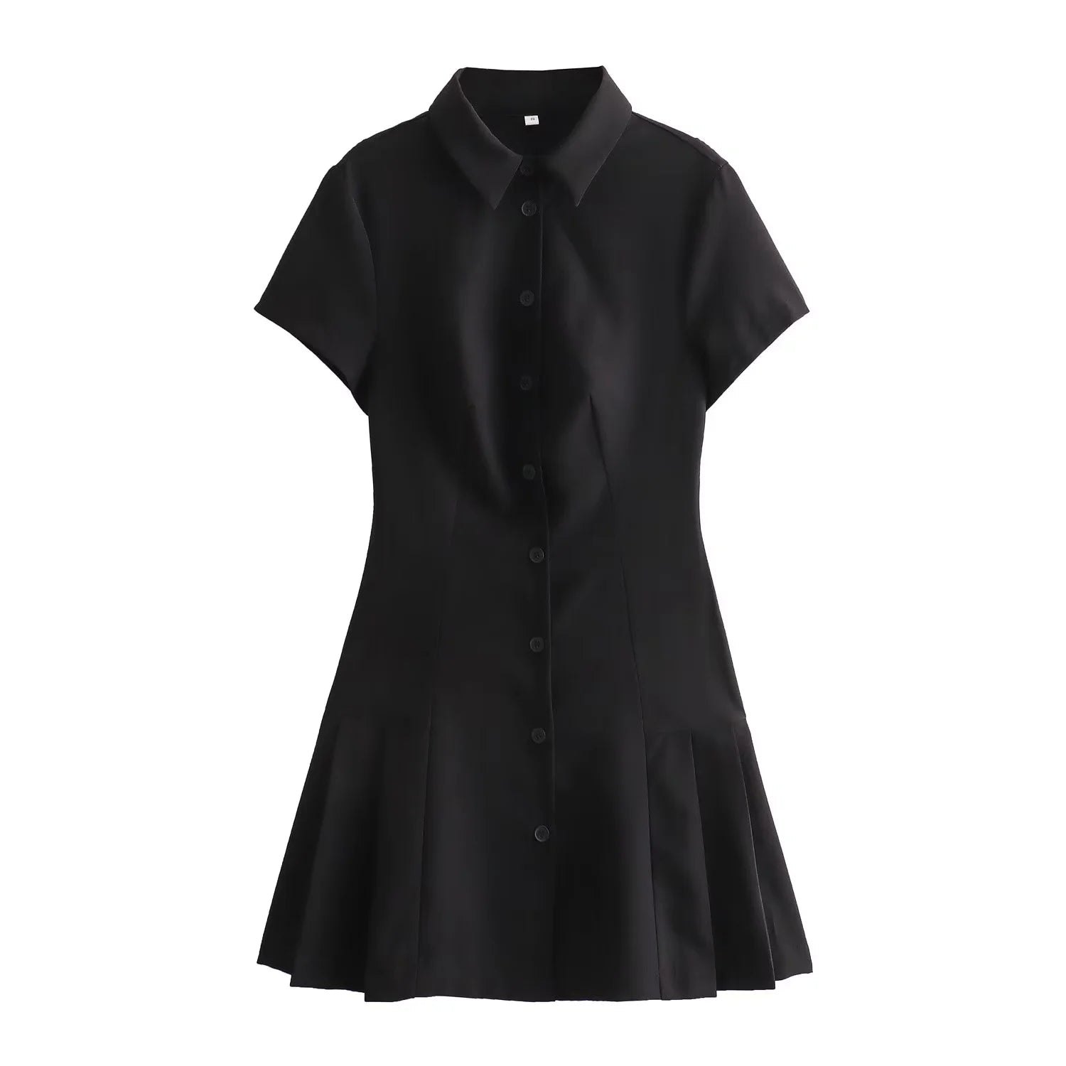 cold weather outfits JazzHer 2024 Spring Summer Casual Women Shirt Dresses Fashion Streetwear Turn-down Collar Pleated Single Breasted Short Dresses