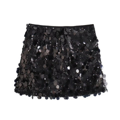 JazzHer Ladies Sequin Mini Skirt Women Sexy Luxury High Waist Skirts Woman Summer Womens Skirts Streetwear Glitter Short Skirt Female