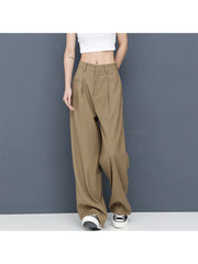 christmas outfit JazzHer Women's Coffee Pants Y2k Retro 90s Aesthetic Streetwear High Waist Baggy Trousers Harajuku Wide Pants Autumn 2000s Clothes 2025