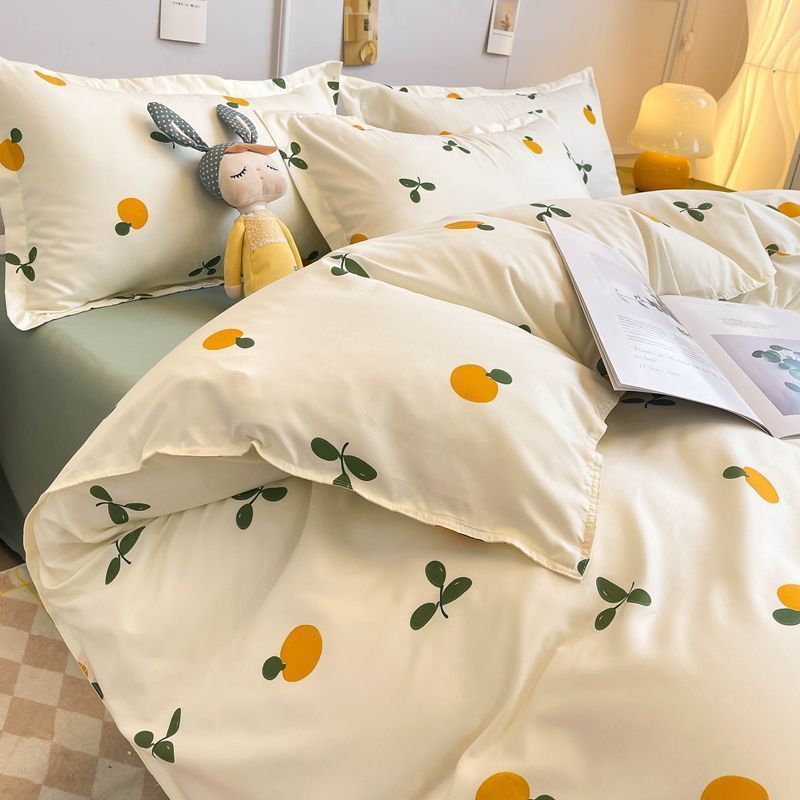 JazzHer Fashion Duvet Cover Kit Ins Korean Style Bed Sheet Pillowcases No Filling Spring Autumn Universal Bedding Set New Home Textile