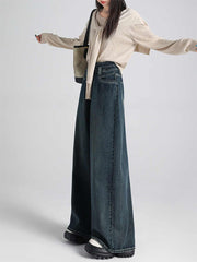 christmas outfit JazzHer Women Dark Blue Y2k Jeans Harajuku Oversize Wide Leg Denim Trousers Vintage Japanese 2000s Style Baggy Jean Pants Trashy Clothes