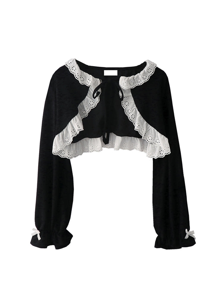 christmas outfit JazzHer Women's Shirts and Blouses Gothic Black Korean Style Harajuku Fashion Vintage Lace Patchwork Shir Cropt Top Clothes Summer 2025
