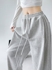 christmas outfit JazzHer Women Grey Pants Baggy Streetwear 90s Aesthetic Sweatpants Harajuku 2000s Y2k Elegant Vintage Soft Trousers Fashion Clothes 2025